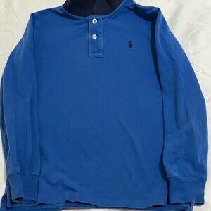 Polo by Ralph Lauren Navy and Light Blue Collar Shirt Boys Size 7